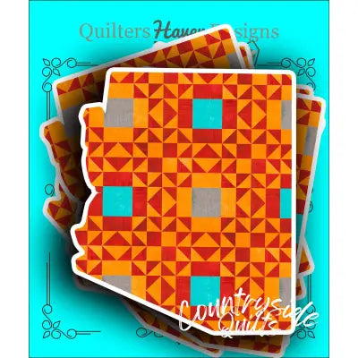 Arizona Quilt Sticker 6pk