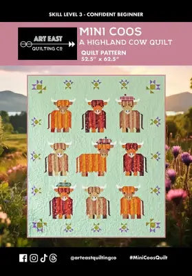 Art East Quilting Co - Mini Coos - a Highland Cow Quilt