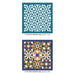 Geometric quilt patterns in triangles and squares from Art East Quilting’s Propeller Quilt Pattern
