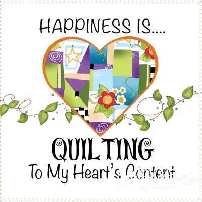 Art Panel 6in Happiness Quilting