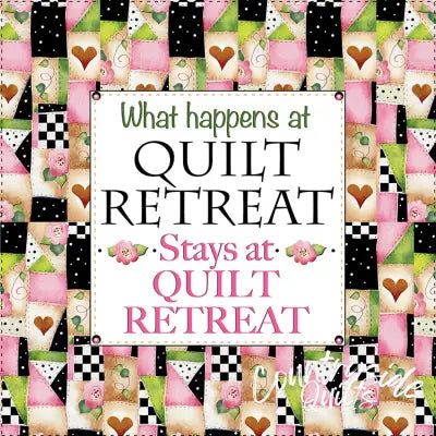 Art Panel 6in P & B Quilt Retreat