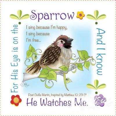 Art Panel 6in Sparrow