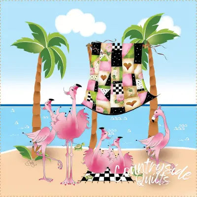 Art Panel Flamingo Quilt