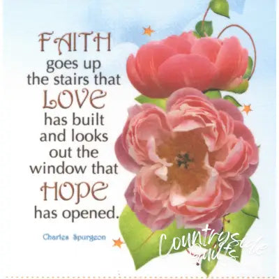 Art Panel Floral Faith