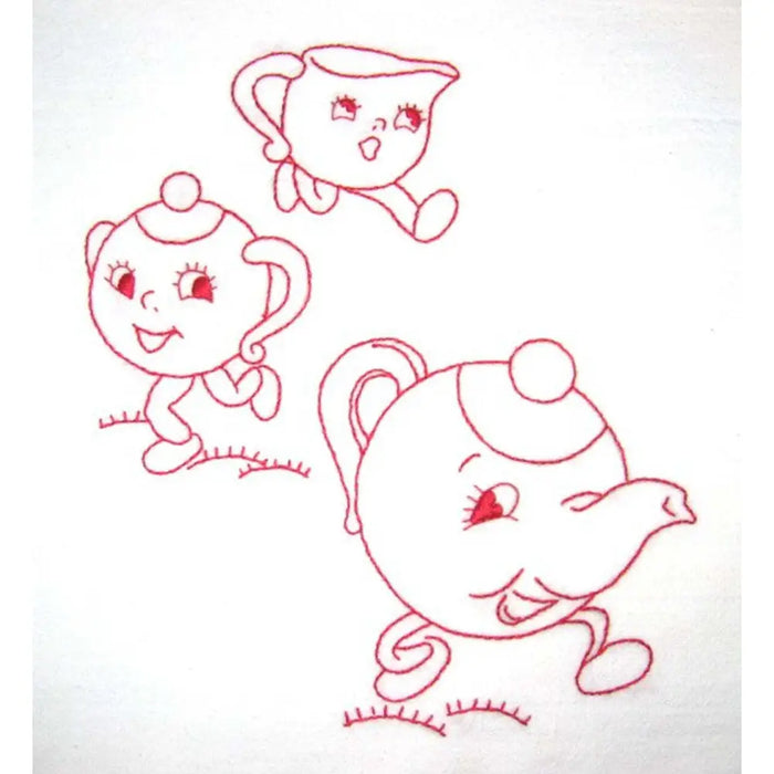 Aunt Martha’s 3528 Animated Dish Motifs Tea