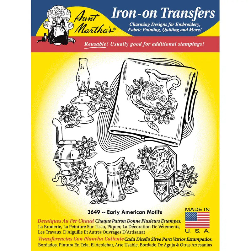 Aunt Martha’s 3649 Early American Motifs Tea