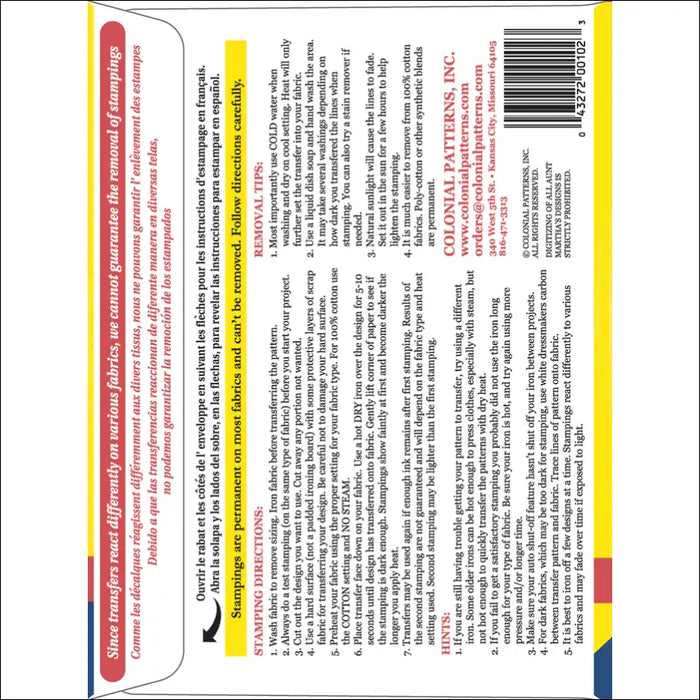 Aunt Martha’s 3865 Sunflower Pansies & Poinsettia Tea