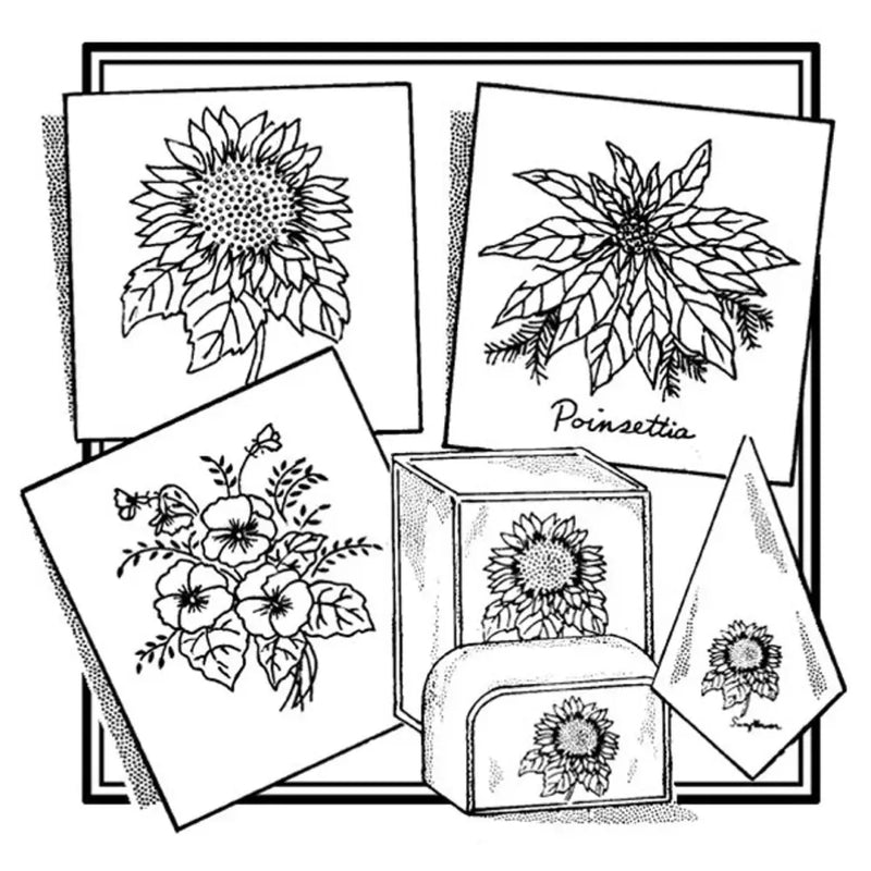Aunt Martha’s 3865 Sunflower Pansies & Poinsettia Tea