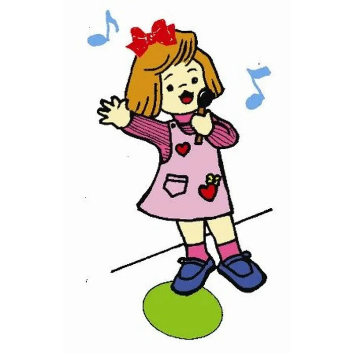 Singing cartoon girl on Aunt Marthas girl tea towels from Compare Select