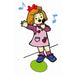 Singing cartoon girl on Aunt Marthas girl tea towels from Compare Select