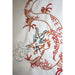 Red embroidered dragon with blue eyes from Aunt Martha’s Oriental Designs collection