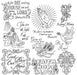Collection of Christian blessings and Bible verses in Aunt Martha’s decorative design