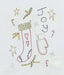 Hand-embroidered Christmas stocking and mitten from Aunt Martha’s Primitive Christmas collection