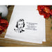White tea towel featuring retro illustration and humorous washing label text from Aunt Martha’s Dirty Laundry