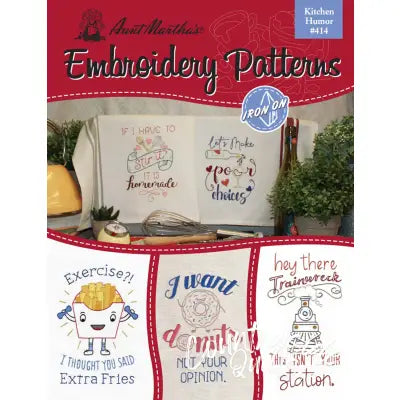 Aunt Marthas Embroidery Transfer Pattern Book  Kitchen Humor