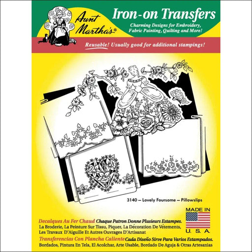 Aunt Martha’s® #3140 Lovely Foursome Pillowcases