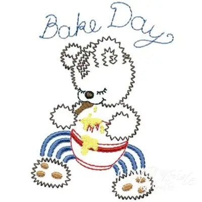 Aunt Martha’s® 3243 Bruno the Bear Days of Week Tea Towels