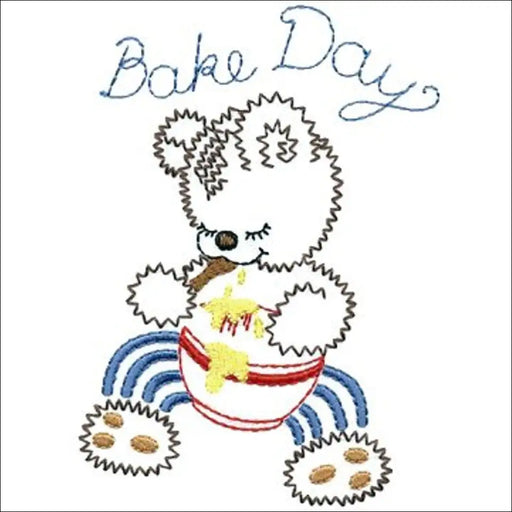 Aunt Martha’s® 3243 Bruno the Bear Days of Week Tea Towels