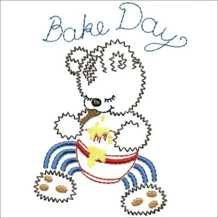 Aunt Martha’s® 3243 Bruno the Bear Days of Week Tea Towels