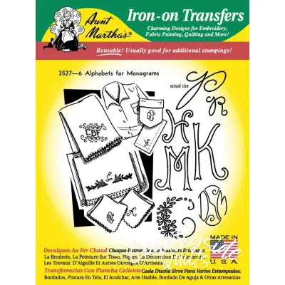 Aunt Marthas® iron-on transfer sheet with pine cone design for countryside quilts