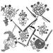 Floral embroidered handkerchiefs from Aunt Martha’s® #3605 Posies for Linens with embroidery transfer