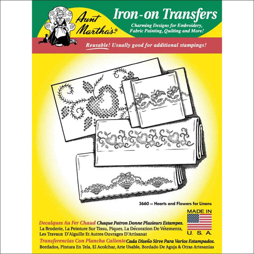 Aunt Martha’s® #3660 Hearts and Flowers for Linens