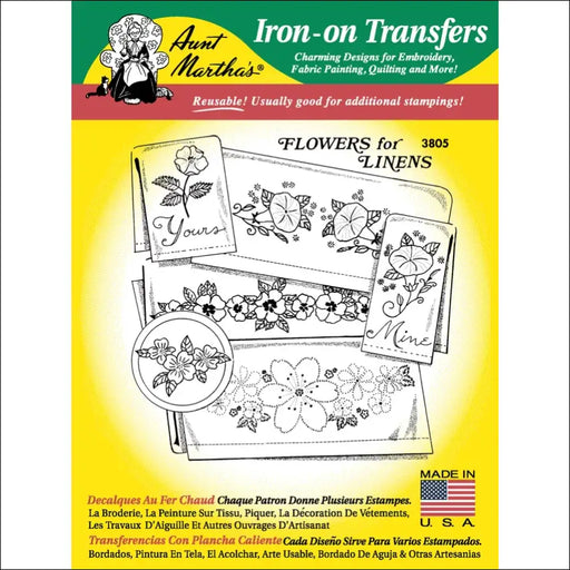 Aunt Martha’s® #3805 Flowers for Linens Linen/Monograms