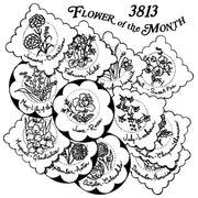 Aunt Martha’s® Flower of the Month embroidery pattern for countryside quilts comparison