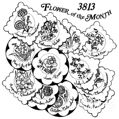 Aunt Martha’s® Flower of the Month embroidery pattern for countryside quilts comparison