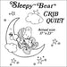 Sleepy bear crib quilt pattern from Aunt Martha’s® for a bear crib quilt design