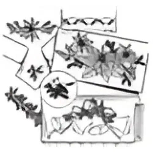 Floral-themed greeting cards featuring Poinsettias, Bells & Holly from Aunt Martha’s® countryside quilts collection
