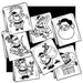 Assorted Santa Claus greeting cards featuring Jolly Ole Santa from Aunt Martha’s® for countryside quilts