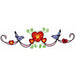 Aunt Marthas countryside quilts Valentine’s Day border with birds and hearts for compare select