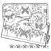 Embroidered butterfly towel set from Aunt Martha’s® Butterflies & Flowers collection featuring countryside quilts