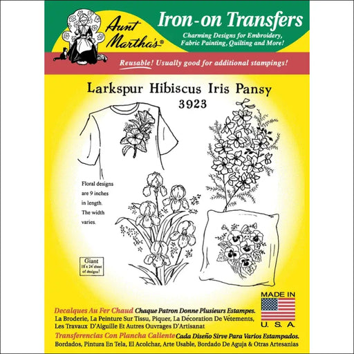 Aunt Martha’s® #3923 Large Larkspur Hisbiscus,Iris &