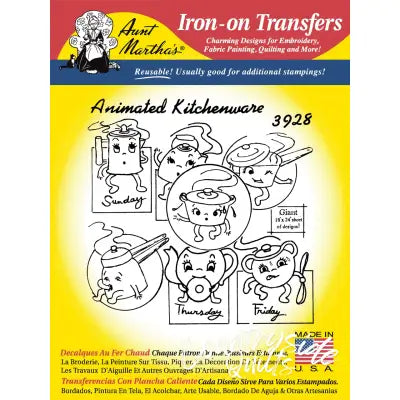Aunt Martha’s® 3928 Animated Kitchenware Days