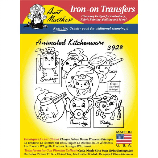 Aunt Martha’s® 3928 Animated Kitchenware Days