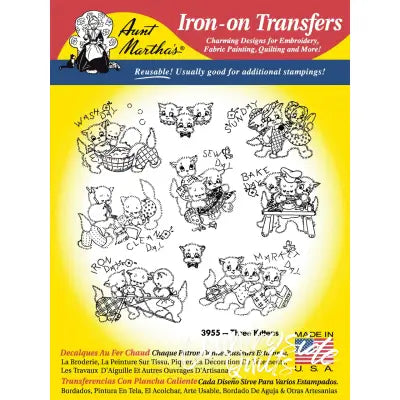 Aunt Martha’s® 3955 Three Kittens Days of the Week Tea