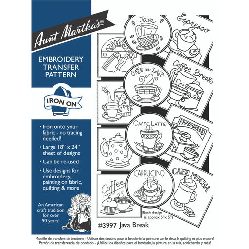 Aunt Martha’s® #3997 Java Break Tea Towels/Kitchen Decor