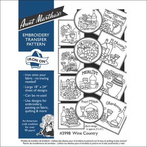Aunt Martha’s® #3998 Wine Country Tea Towels/Kitchen