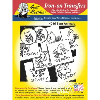 Aunt Martha’s® 4016 Barn Animals Days of the Week Tea