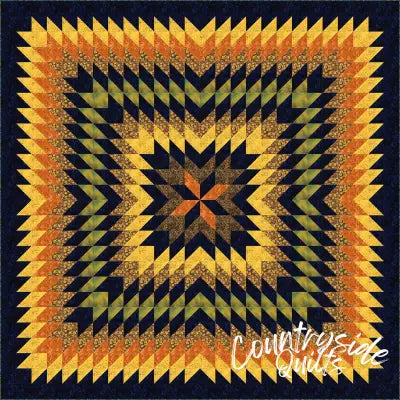 Autumn Fire Digital Quilt Top 91x91""