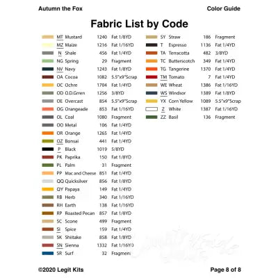 Autumn the Fox Pattern