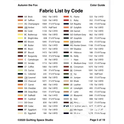 Autumn the Fox Pattern