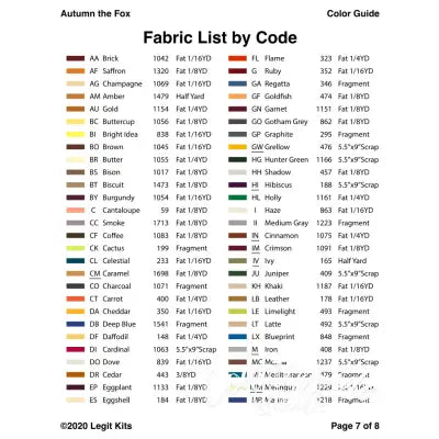 Autumn the Fox Quilt Kit