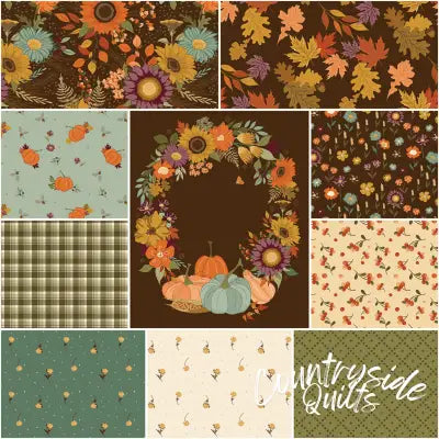 The Awe of Autumn 1 Yard Bundle Brown, 10pcs