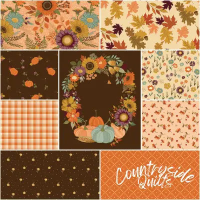 The Awe of Autumn 1 Yard Bundle Orange, 9pcs