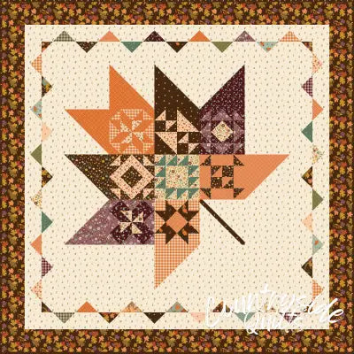 Awe of Autumn Pressed Leaves Quilt Kit