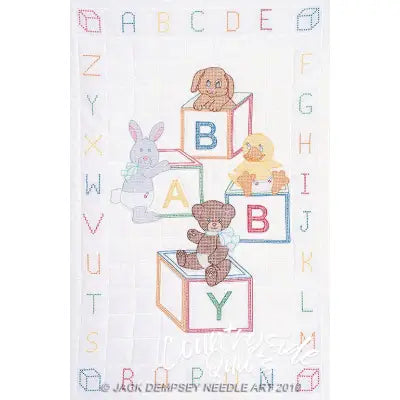 Baby Block Crib Quilt Top