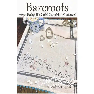 Baby Its Cold Outside Embroidery Dishtowel Pattern